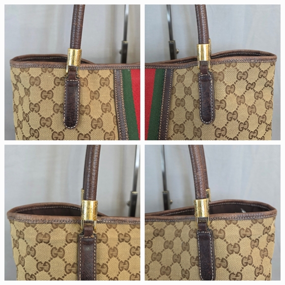 ✨️GUCCI GG Canvas Web Sherry Line Tote Bag - Picture 14 of 16
